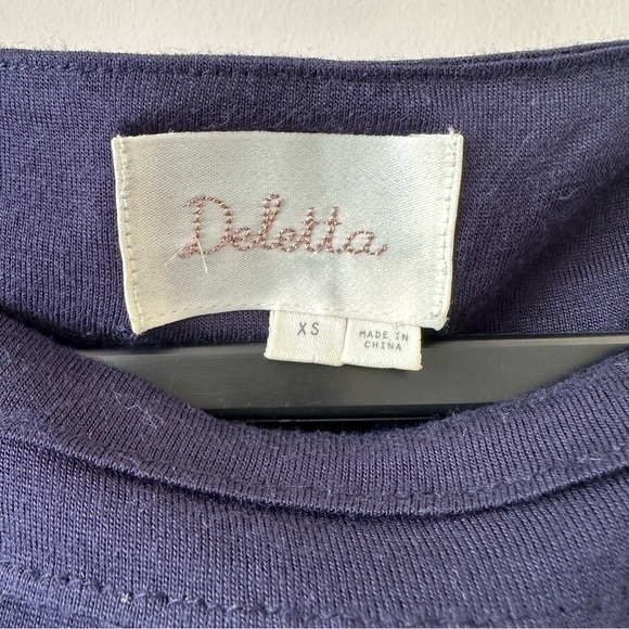 ANTHROPOLOGIE-DELETTA Lace Embroidered Inlay Detail Cap Sleeve Top (Size:XS) - Picture 10 of 10